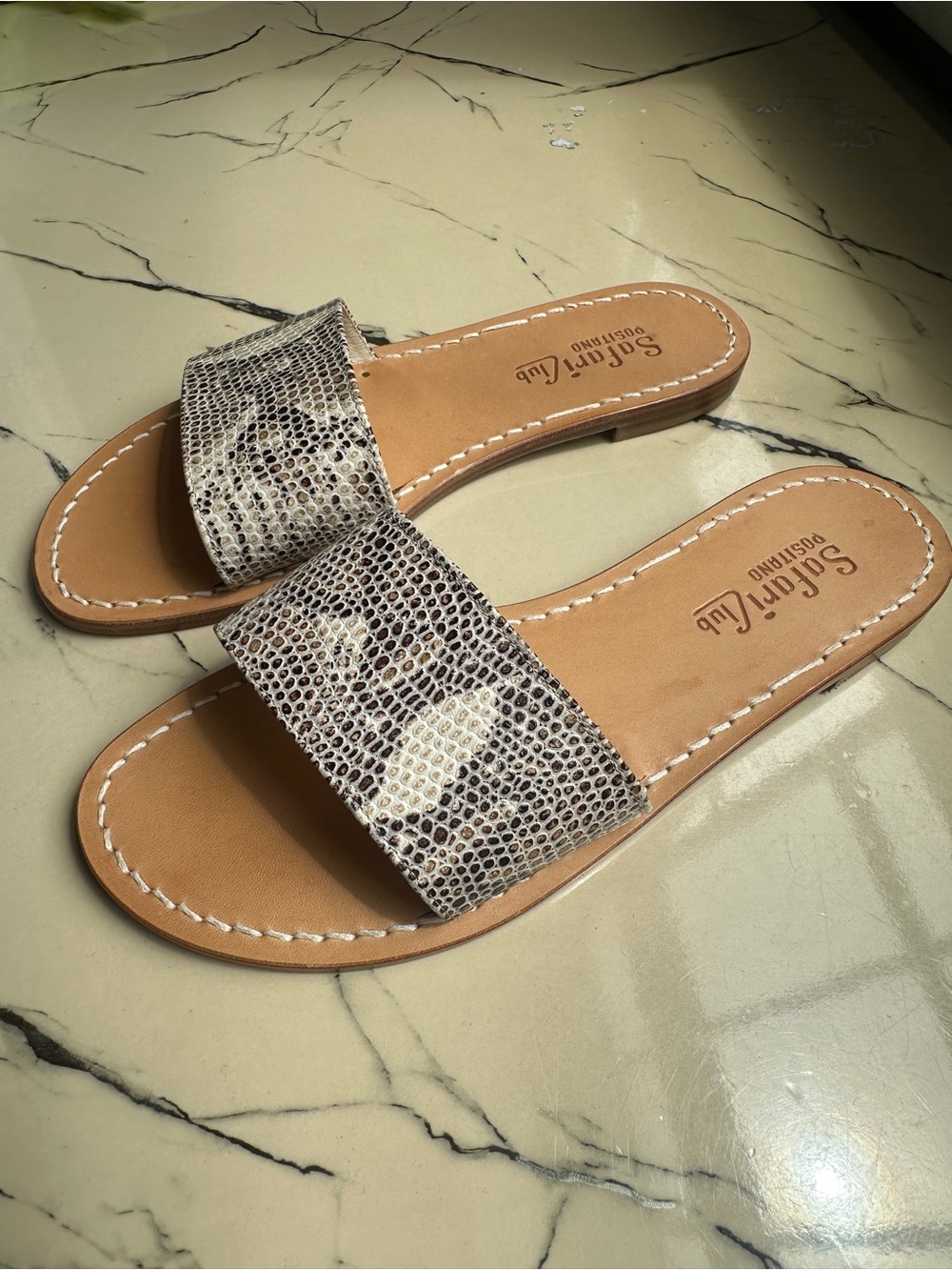 Safari Club Positano Custom Italian Leather Slide Sandals 39 Spring 2026